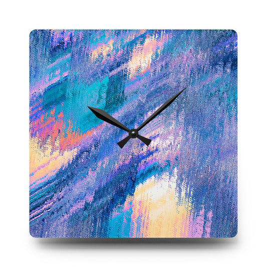 Acrylic Wall Clock - Psychedelic Pattern Printed Design - PipsSuperGoods