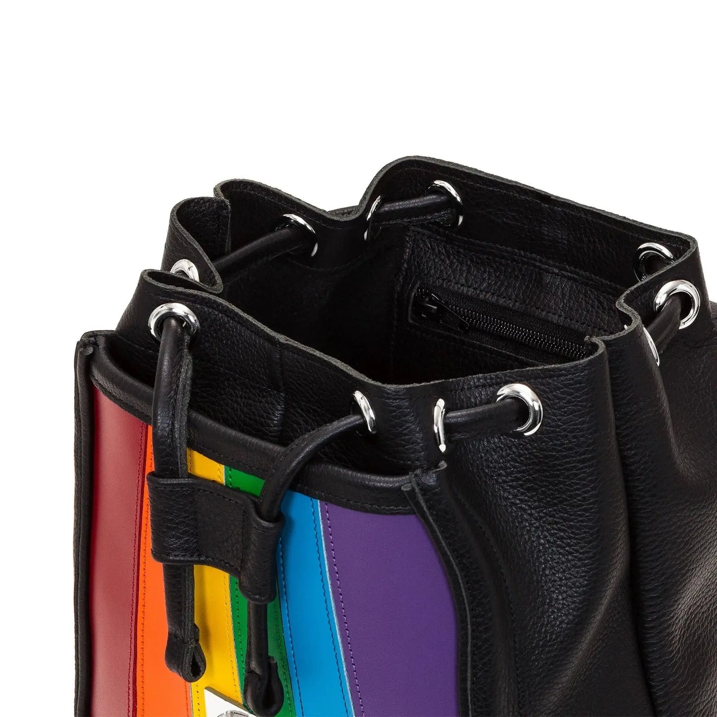 Colorful Pride Rainbow Design Leather Backpack