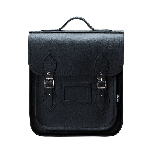 Handmade Leather City Backpack - Black Executive - PipsSuperGoods