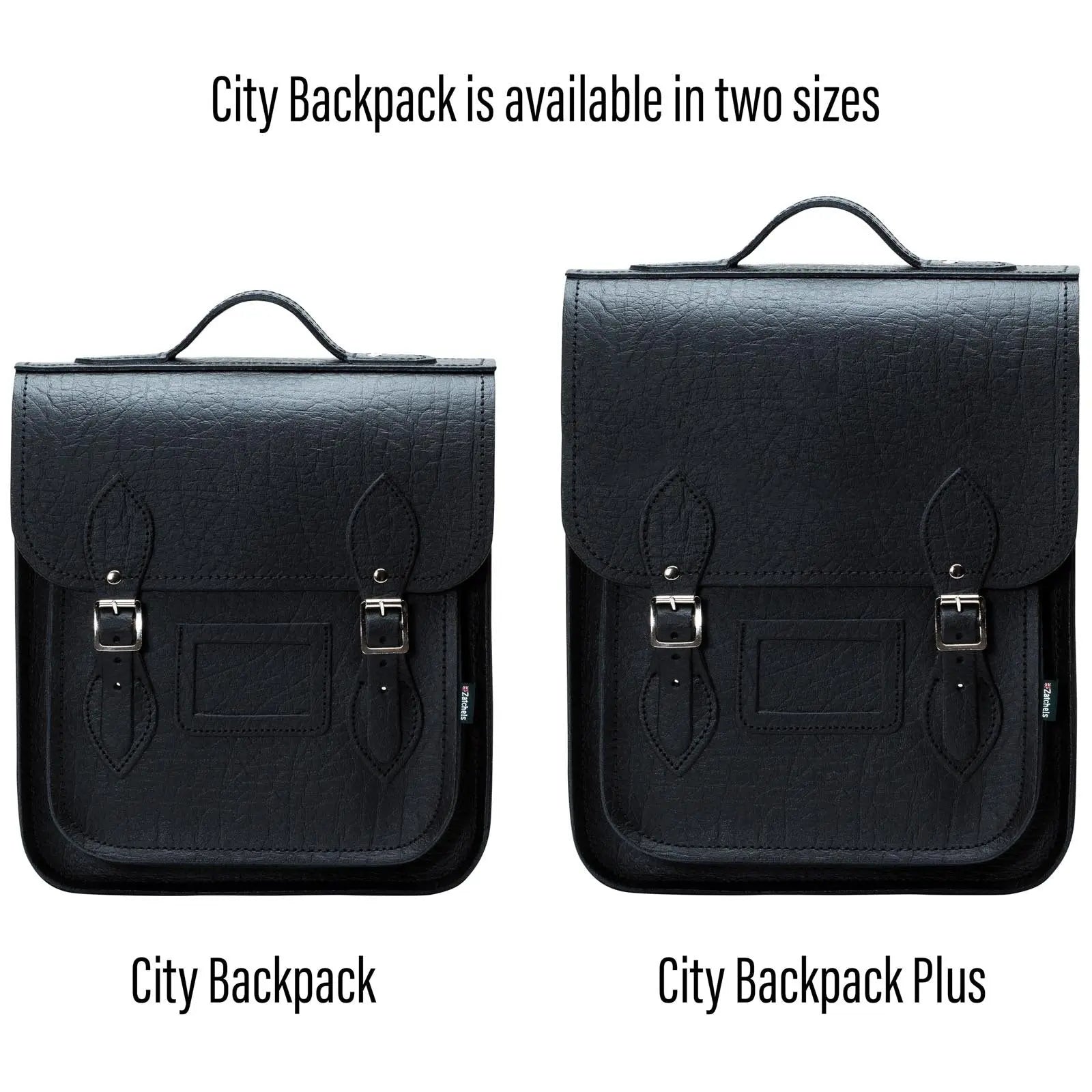 Handmade Leather City Backpack - Black Executive - PipsSuperGoods