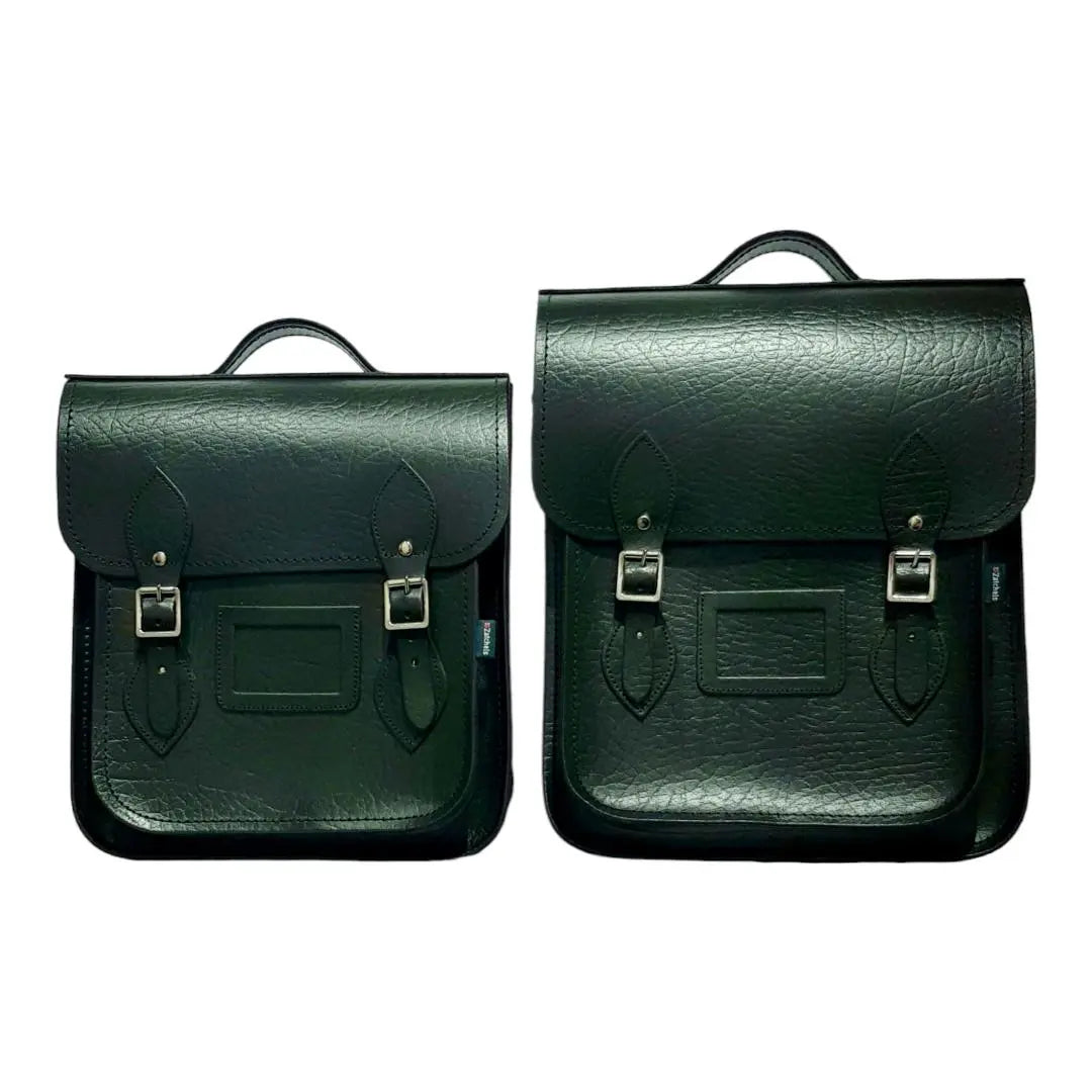 Handmade Leather City Backpack - Executive - British Racing Green - PipsSuperGoods