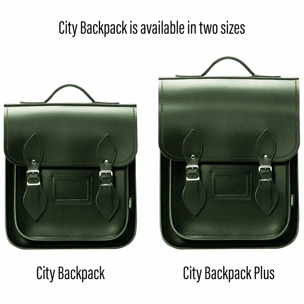 Handmade Leather City Backpack - Ivy Green - PipsSuperGoods