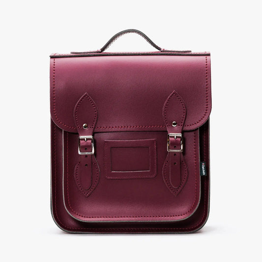 Handmade Leather City Backpack - Marsala Red - PipsSuperGoods