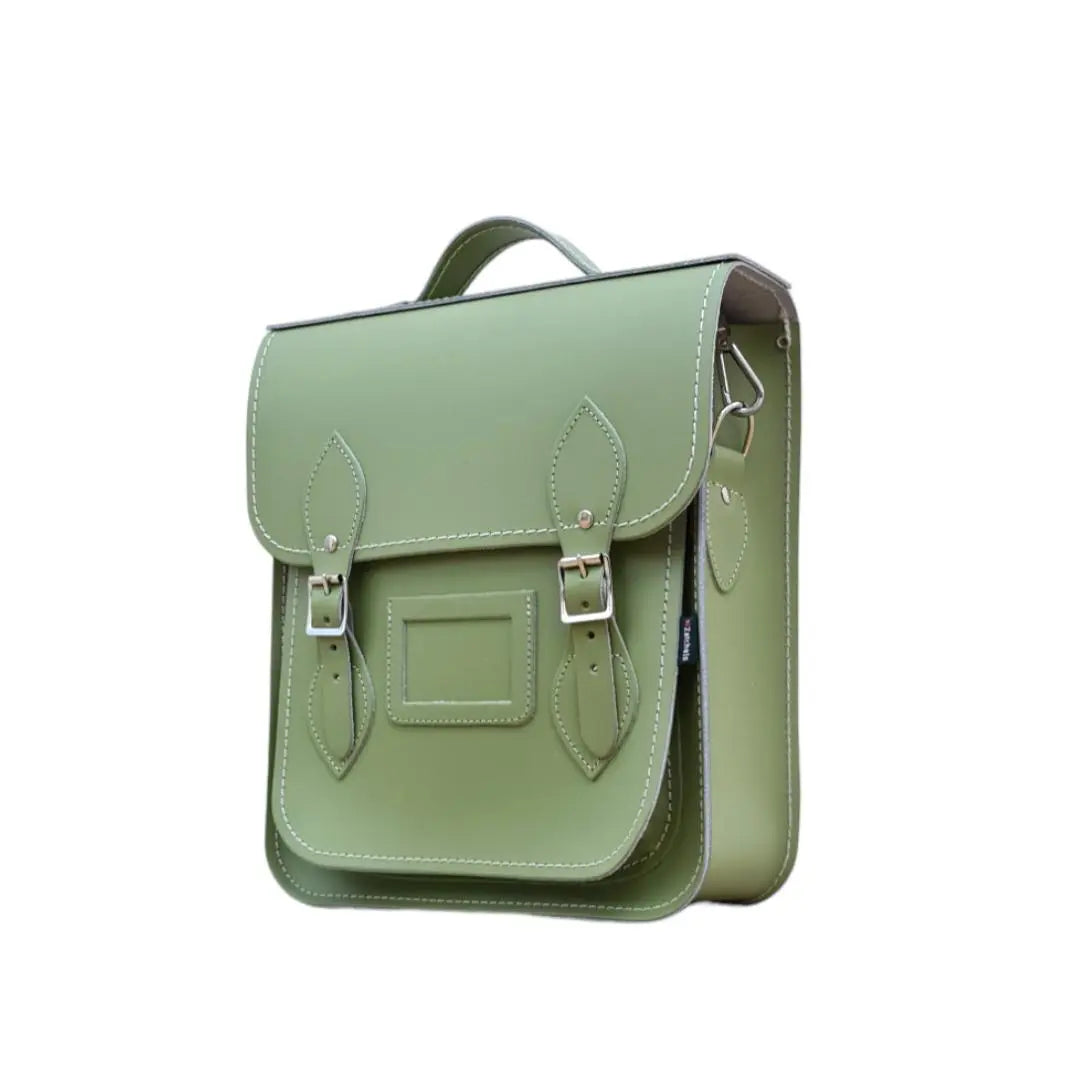 Handmade Leather City Backpack - Sage Green - PipsSuperGoods