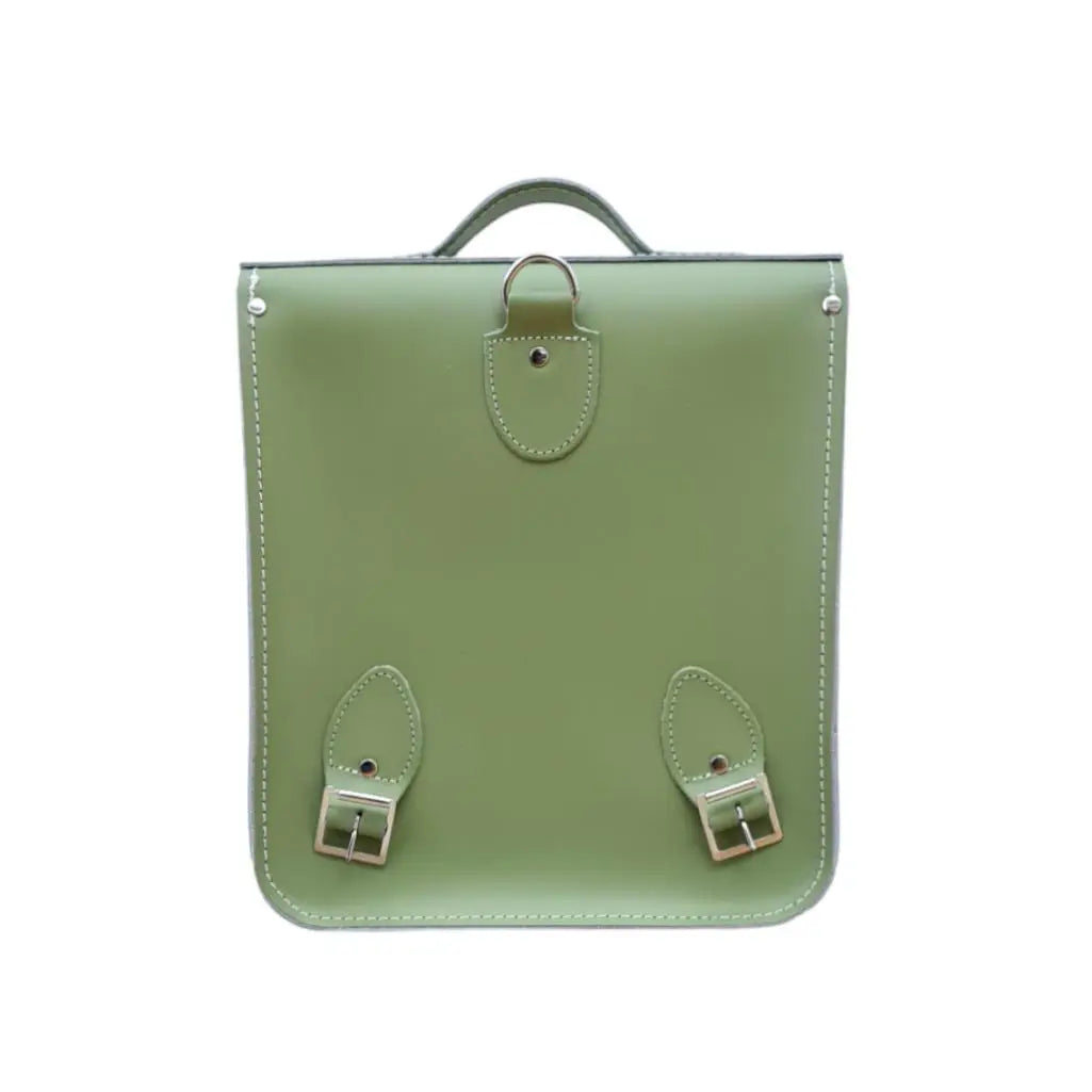 Handmade Leather City Backpack - Sage Green - PipsSuperGoods